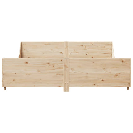 sengeramme uden madras 200x200 cm massivt fyrretræ