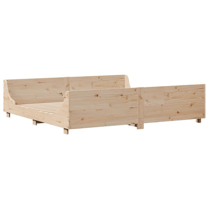 sengeramme uden madras 180x200 cm massivt fyrretræ