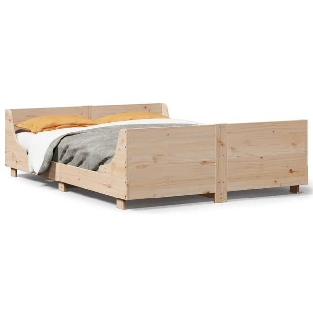 sengeramme uden madras 160x200 cm massivt fyrretræ
