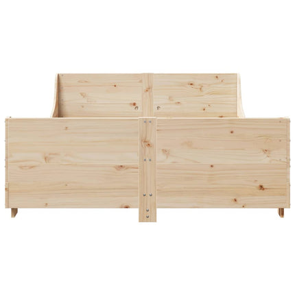 sengeramme uden madras 140x190 cm massivt fyrretræ