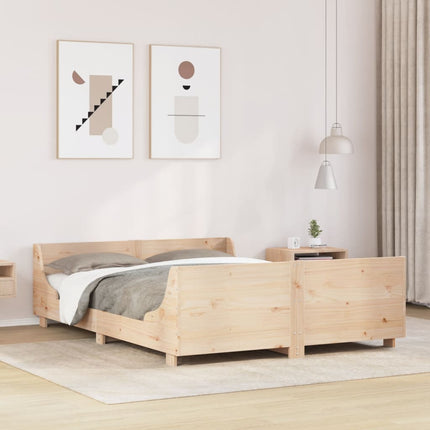 sengeramme uden madras 140x190 cm massivt fyrretræ