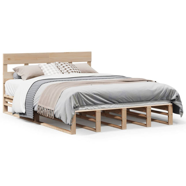sengeramme uden madras 120x200 cm massivt fyrretræ