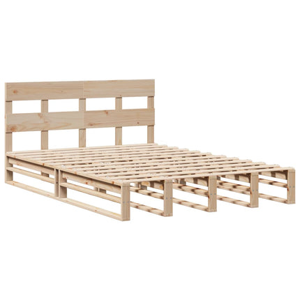 sengeramme uden madras 120x200 cm massivt fyrretræ