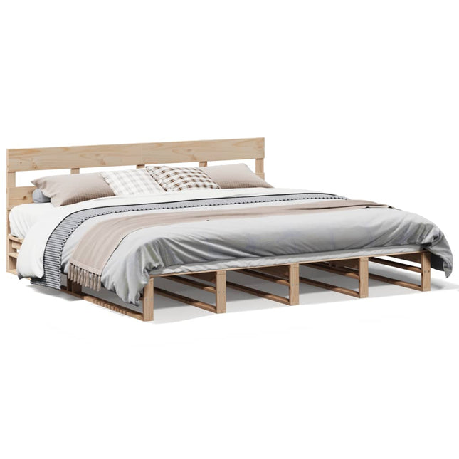 sengeramme uden madras 180x200 cm massivt fyrretræ
