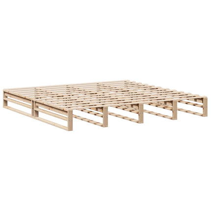 sengeramme uden madras 200x200 cm massivt fyrretræ