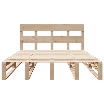 sengeramme uden madras 140x190 cm massivt fyrretræ