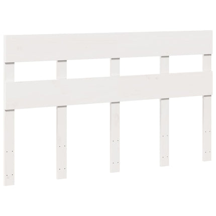sengeramme uden madras 140x190 cm massivt fyrretræ hvid