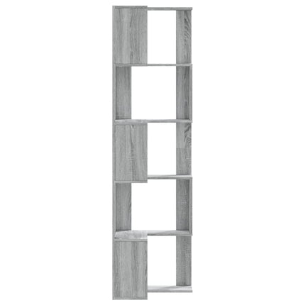 bogreol til hjørne 80x30x154 cm 5 hylder konstrueret træ