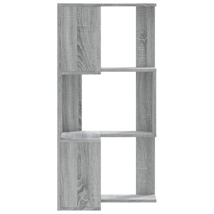 bogreol til hjørne 50x50x102 cm 3 hylder konstrueret træ