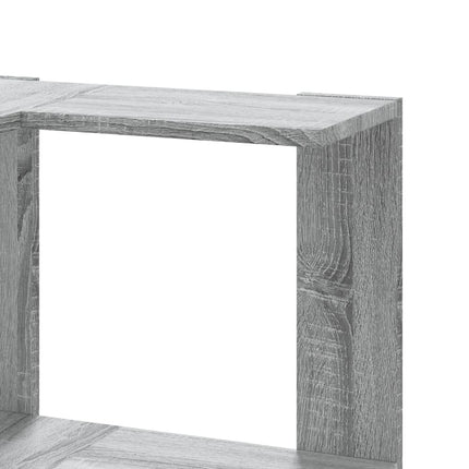 bogreol til hjørne 50x50x102 cm 3 hylder konstrueret træ