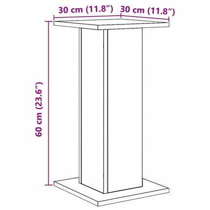 højtalerstativer 2stk. 30x30x60cm konstrueret træ egetræsfarve