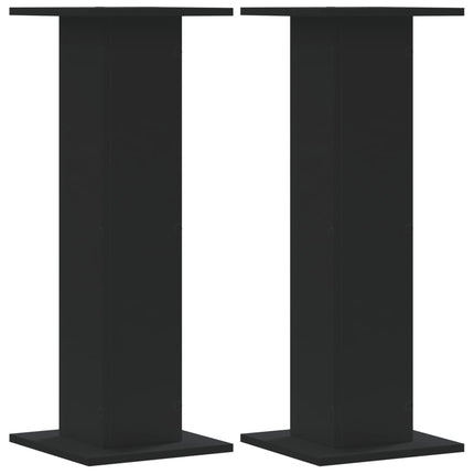 højtalerstativer 2 stk. 30x30x80 cm konstrueret træ sort
