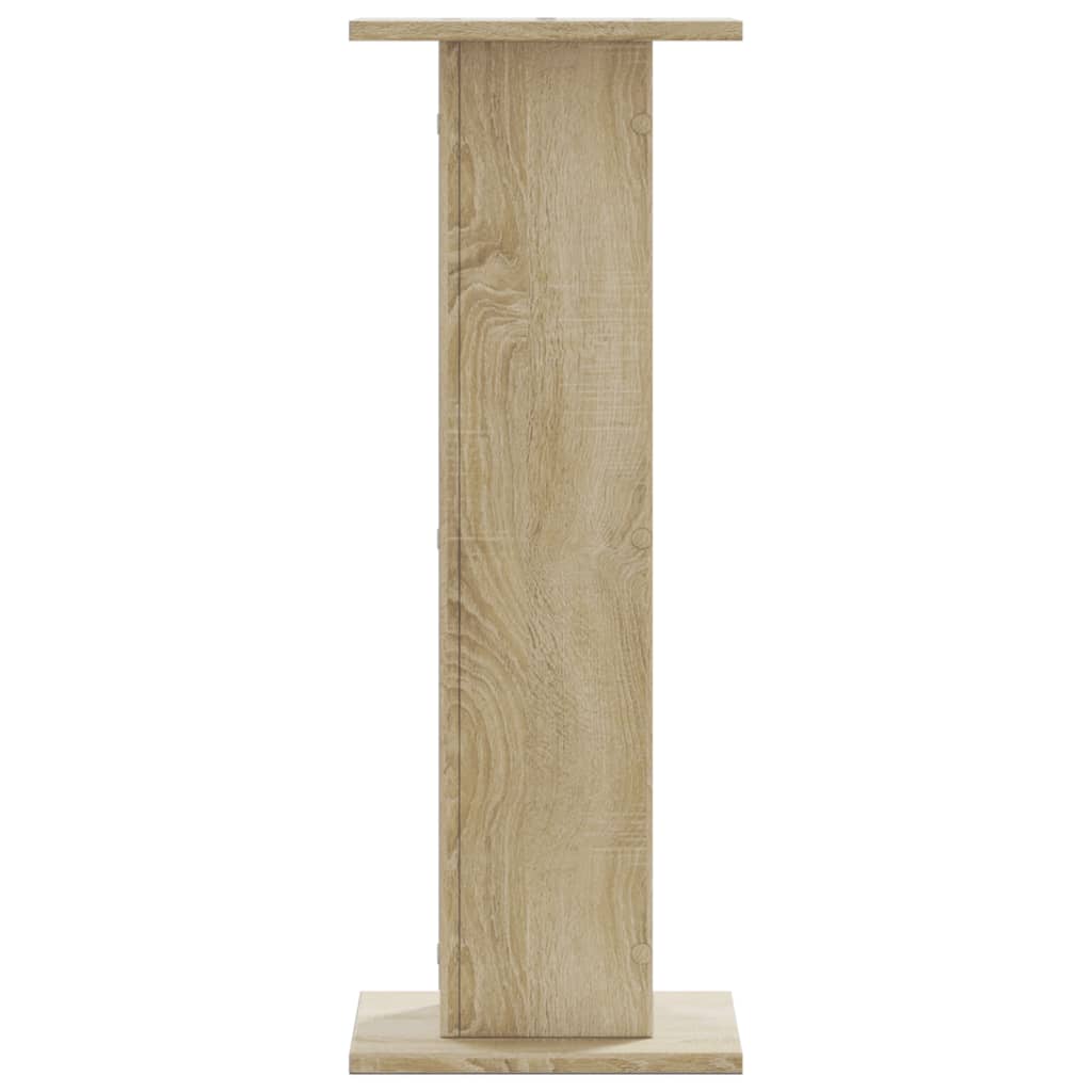 højtalerstativer 2 stk. 30x30x80 cm konstrueret træ sonoma-eg