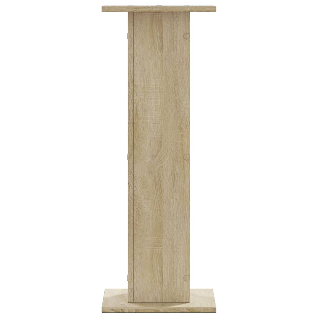 højtalerstativer 2 stk. 30x30x80 cm konstrueret træ sonoma-eg