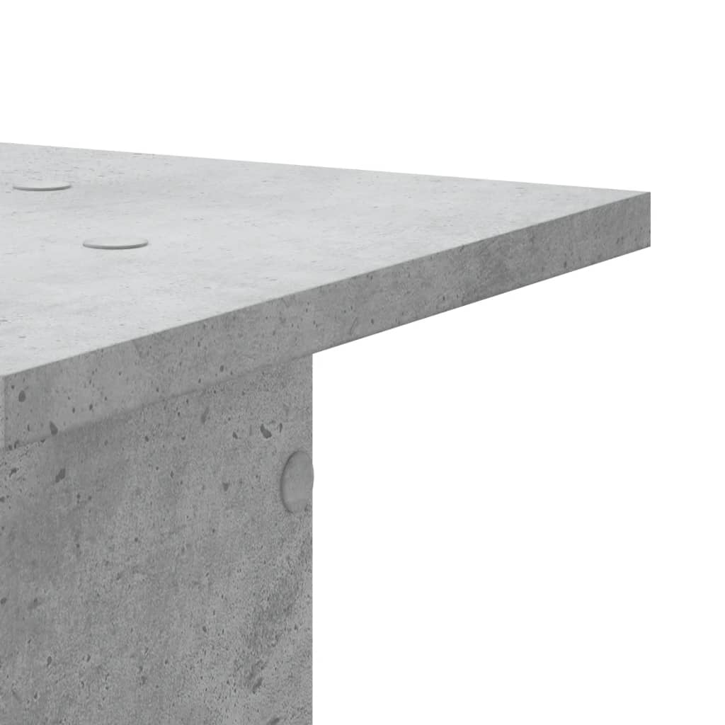 højtalerstativer 2 stk. 30x30x80 cm konstrueret træ betongrå