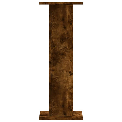 højtalerstativer 2 stk. 30x30x80cm konstrueret træ røget egetræ