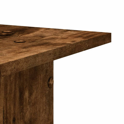 højtalerstativer 2 stk. 30x30x80cm konstrueret træ røget egetræ