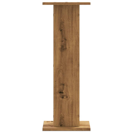 højtalerstativer 2stk. 30x30x80cm konstrueret træ egetræsfarve