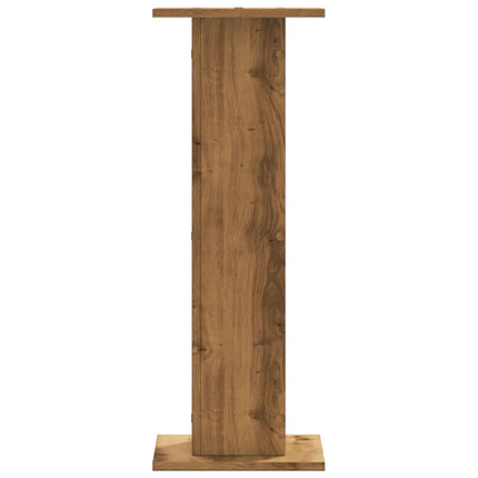 højtalerstativer 2stk. 30x30x80cm konstrueret træ egetræsfarve