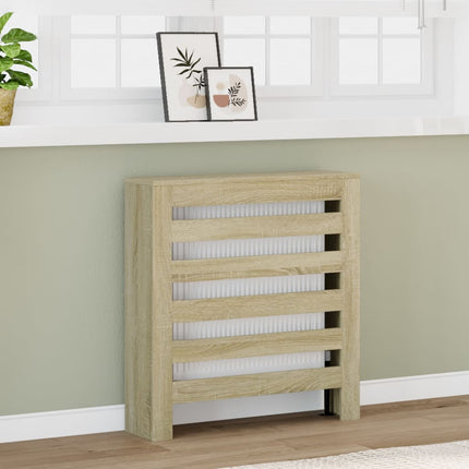 radiatorskjuler 78x20x82 cm konstrueret træ sonoma-eg