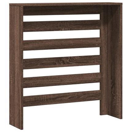 radiatorskjuler 78x20x82 cm konstrueret træ brun egetræsfarvet