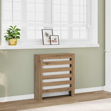 radiatorskjuler 78x20x82 cm konstrueret træ egetræsfarve