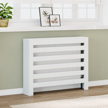 Radiatorcover Hvid 104 x 20 x 82 cm Konstrueret træ