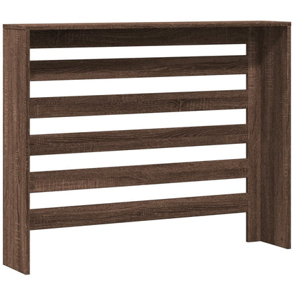 radiatorskjuler 104x20x82 cm konstrueret træ brun egetræ