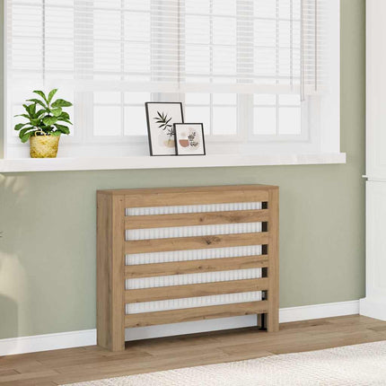 radiatorskjuler 104x20x82 cm konstrueret træ egetræsfarve