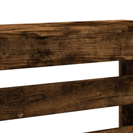 radiatorskjuler 149x20x82 cm konstrueret træ røget egetræsfarve
