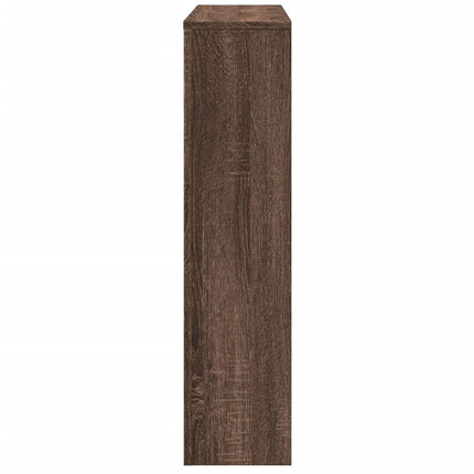 radiatorskjuler 149x20x82 cm konstrueret træ brun egetræ