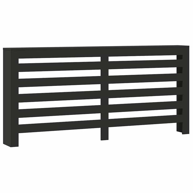 radiatorskjuler 175x20x82 cm konstrueret træ sort
