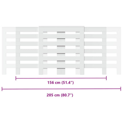Radiatorcover Hvid 205 x 21,5 x 83,5 cm Konstrueret træ