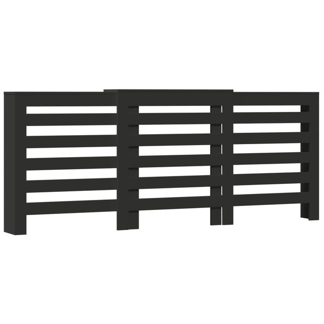 radiatorskjuler 205x21,5x83,5 cm konstrueret træ sort
