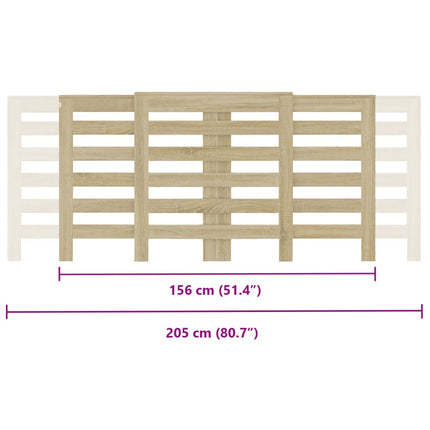Radiatorcover Sonoma-eg 205 x 21,5 x 83,5 cm Konstrueret træ