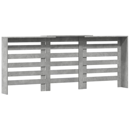 Radiatorcover Betongrå 205 x 21,5 x 83,5 cm Konstrueret træ