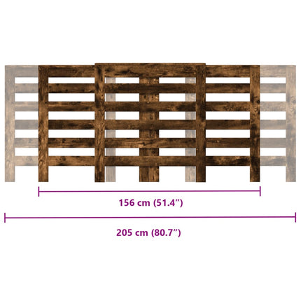 Radiatorcover Røget eg 205 x 21,5 x 83,5 cm Konstrueret træ