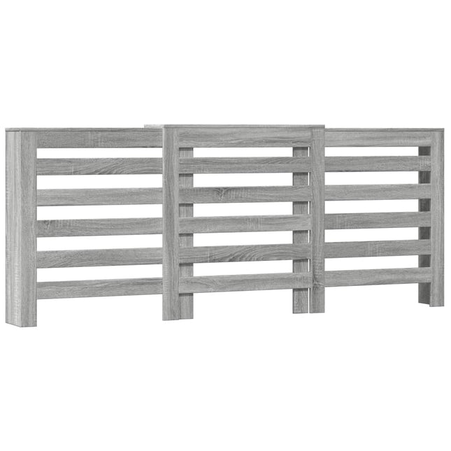 radiatorskjuler 205x21,5x83,5 cm konstrueret træ grå sonoma-eg
