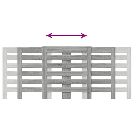 Radiatorcover Grå Sonoma 205 x 21,5 x 83,5 cm Konstrueret træ