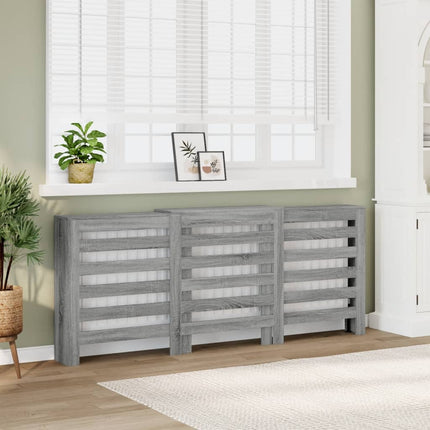 Radiatorcover Grå Sonoma 205 x 21,5 x 83,5 cm Konstrueret træ