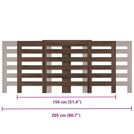 radiatorskjuler 78x20x82 cm konstrueret træ brun egetræ