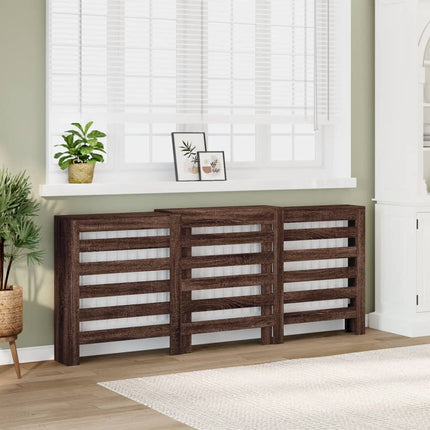 radiatorskjuler 78x20x82 cm konstrueret træ brun egetræ