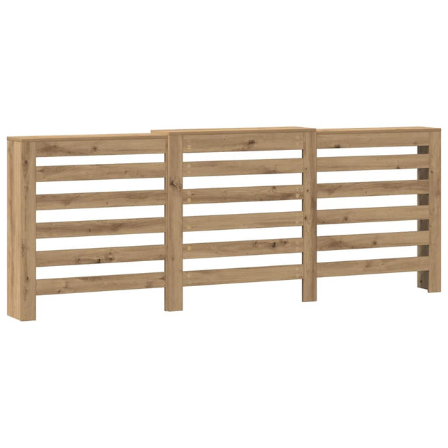radiatorskjuler 205x21,5x83,5 cm konstrueret træ egetræsfarve