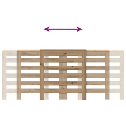 radiatorskjuler 205x21,5x83,5 cm konstrueret træ egetræsfarve