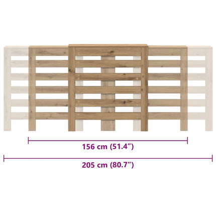 radiatorskjuler 205x21,5x83,5 cm konstrueret træ egetræsfarve