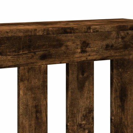 radiatorskjuler 78x20x82 cm konstrueret træ røget egetræsfarve
