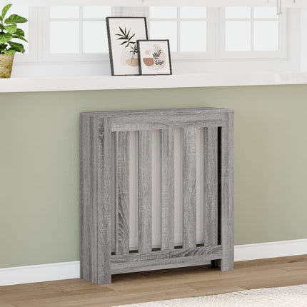 radiatorskjuler 78x20x82 cm konstrueret træ grå sonoma-eg