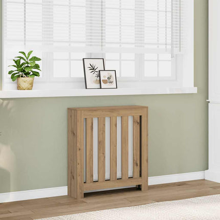 radiatorskjuler 78x20x82 cm konstrueret træ egetræsfarvet