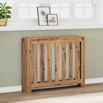 radiatorskjuler 104x20x82 cm konstrueret træ egetræsfarve