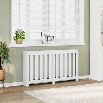 radiatorskjuler 149x20x82 cm konstrueret træ hvid